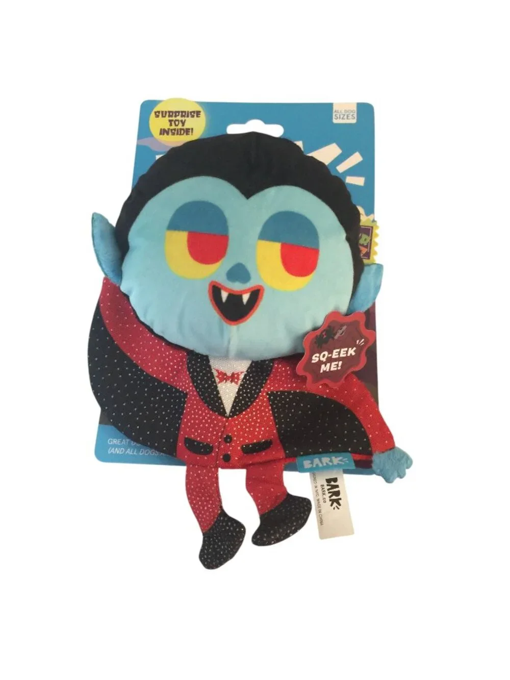 BARK MUTTSTER MADNESS The Boogieman Squeak Crinkle Spiky Ball Inside